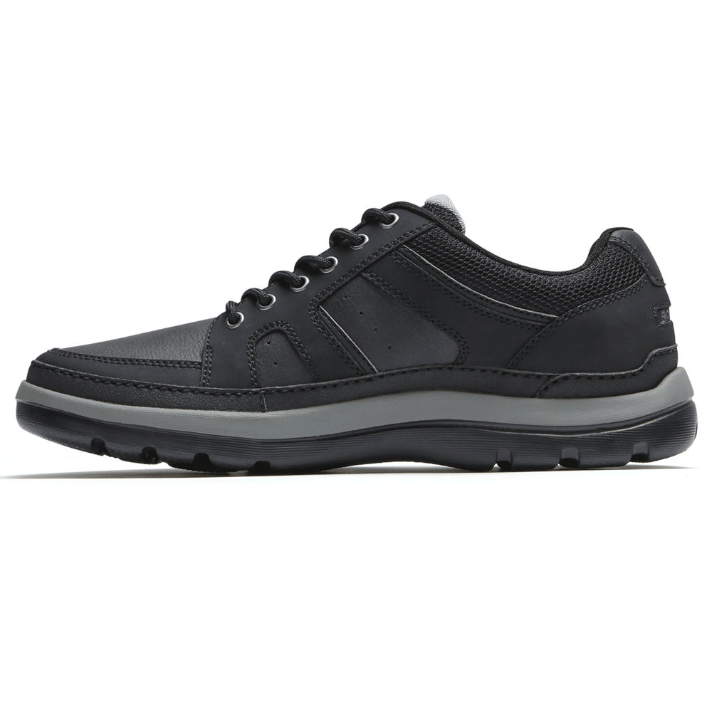 Rockport Mens Sneakers Black - Get Your Kicks Mudguard Blucher - UK 207-HWUJRD